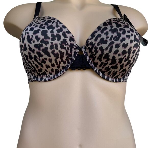 Maidenform 36C T-Shirt Bra SmartZone Cups & Convertible Straps Leopard Print New - Picture 6 of 16